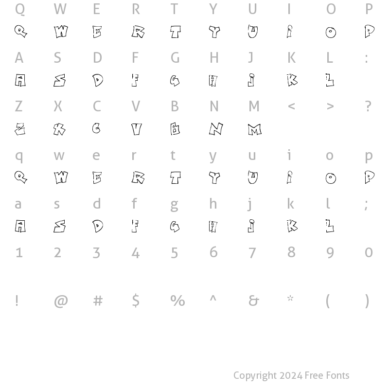 Character Map of Bored Schoolboy I'm bored