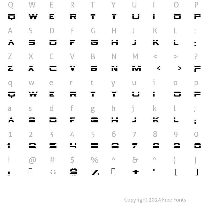 Character Map of Borg-9 Medium