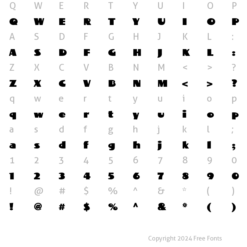 Character Map of BottleKaps S Expanded Regular