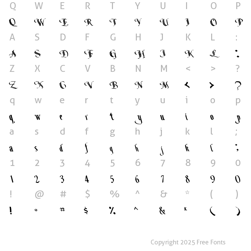 Character Map of BottomOutOne104 ttcon Regular