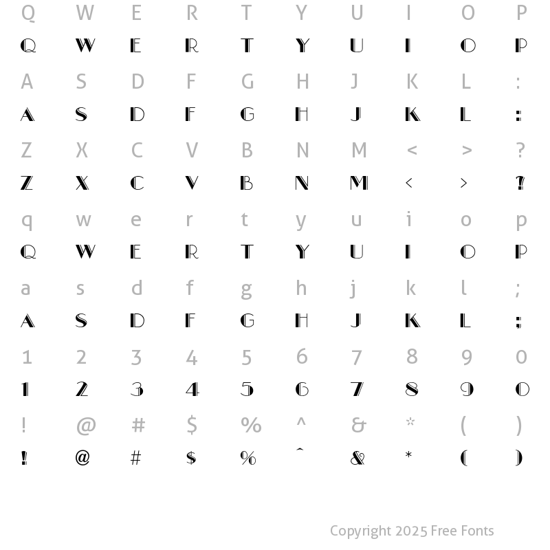 Character Map of BoulMich Regular