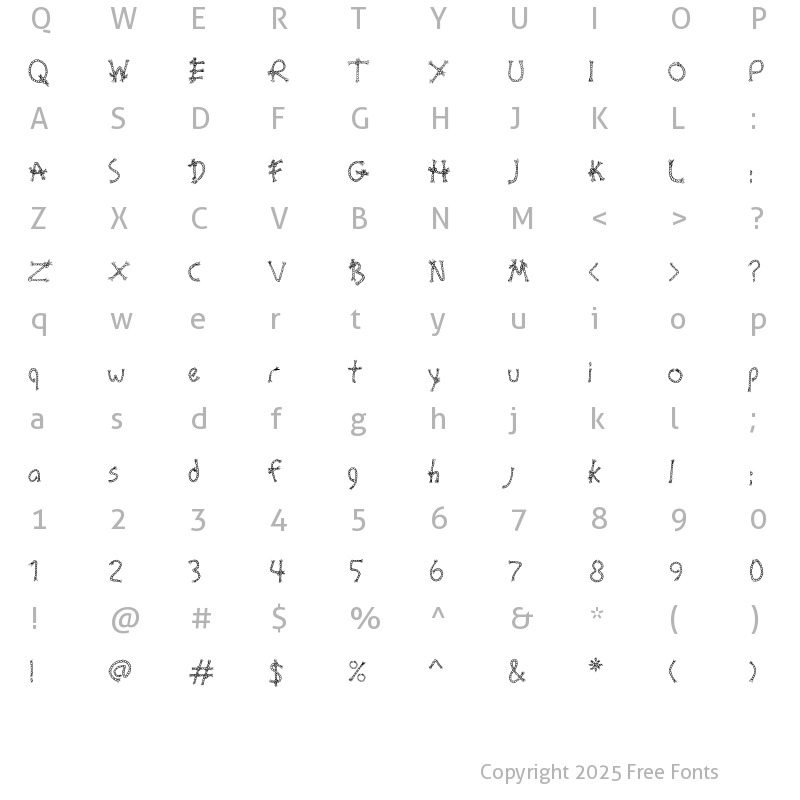 Character Map of Bound AOE Regular