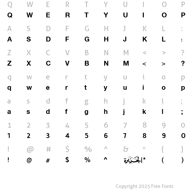 Character Map of BoutrosNewsH1 Bold