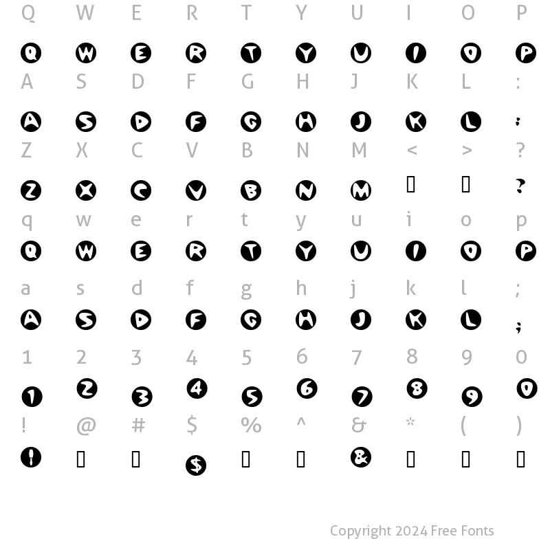 Character Map of BowlORama Regular