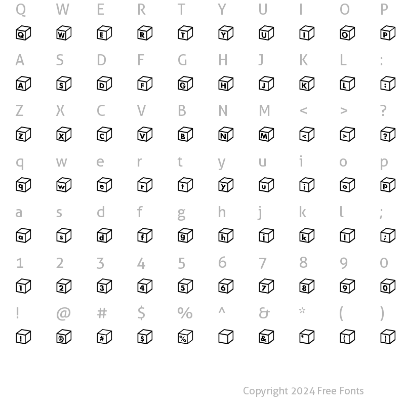 Character Map of Box alphabe?