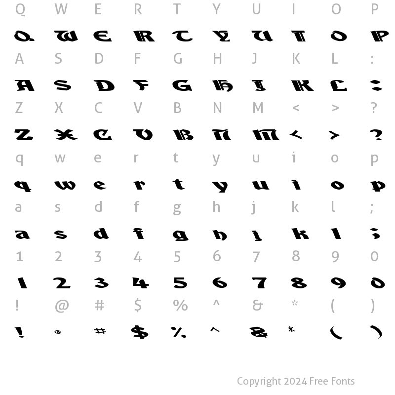 Character Map of BoyHoodDrive ttext Regular