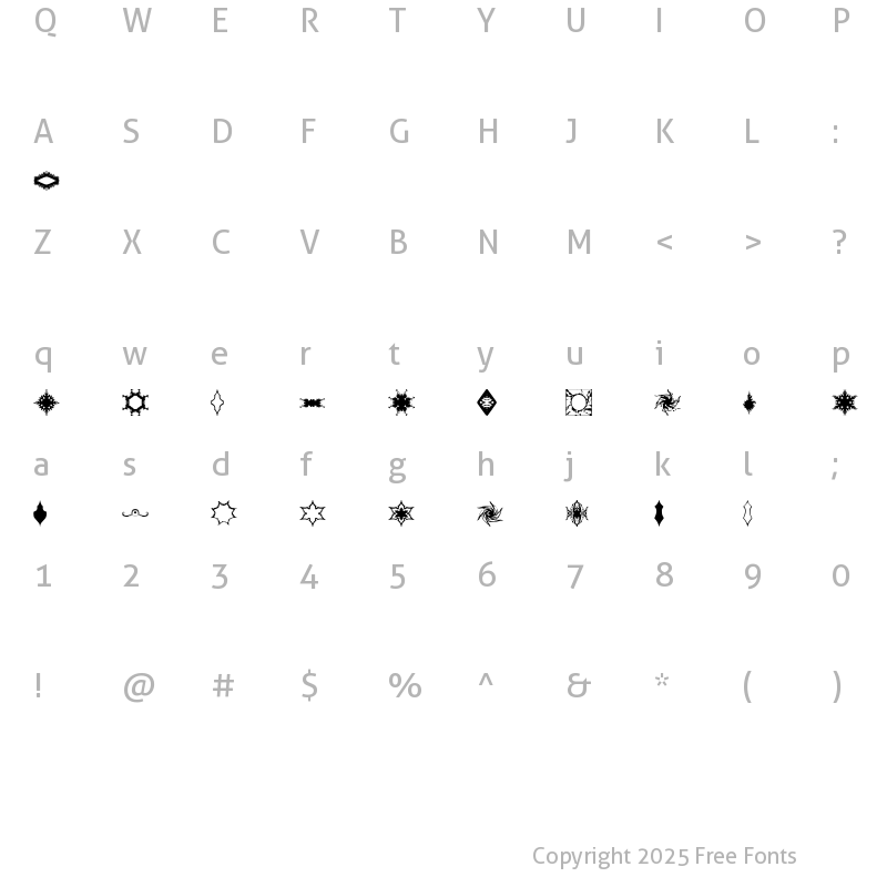 Character Map of BR Hey Flinty Regular