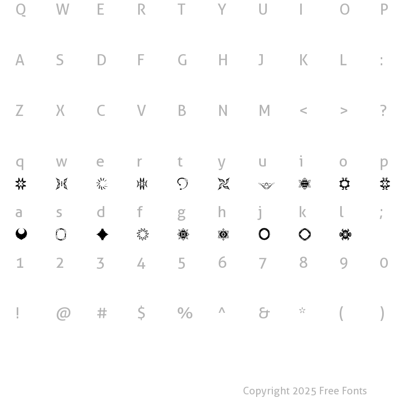 Character Map of BR KnockKnock BR KnockKnock