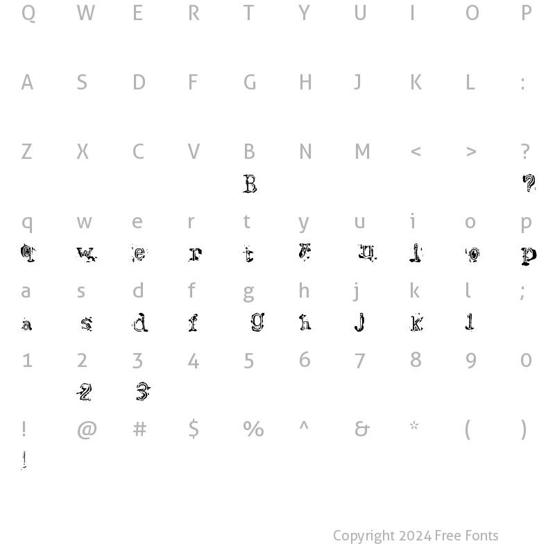 Character Map of Bracille Regular