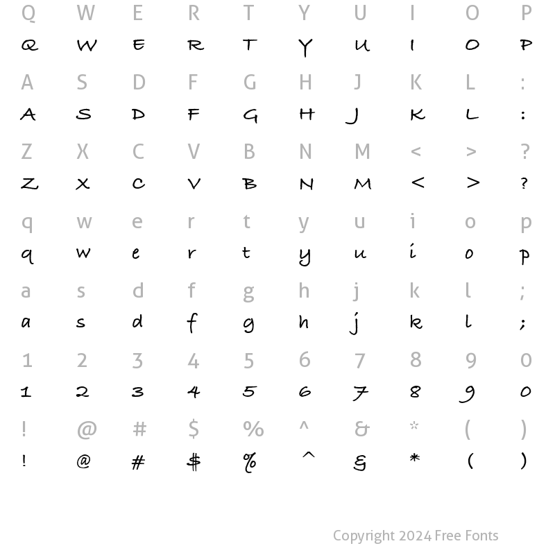 Character Map of BradleyHandITC Bold