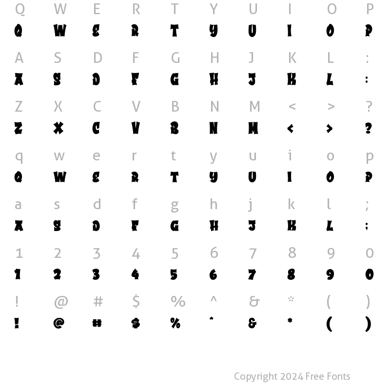 Character Map of Bradwall Regular