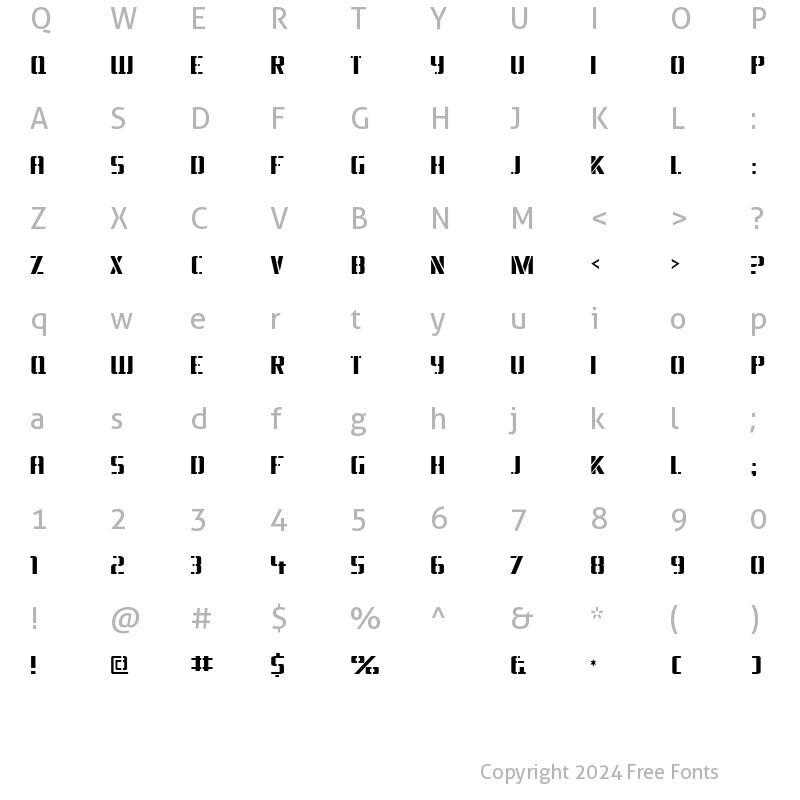 Character Map of BraesideLumberboy Regular