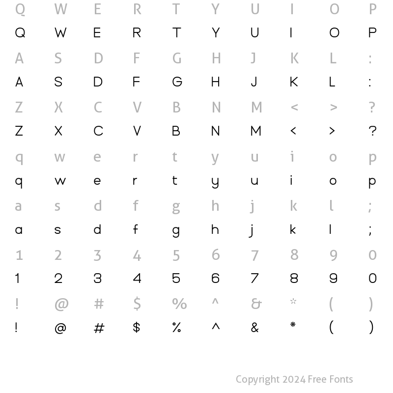 Character Map of Branding Pro Light