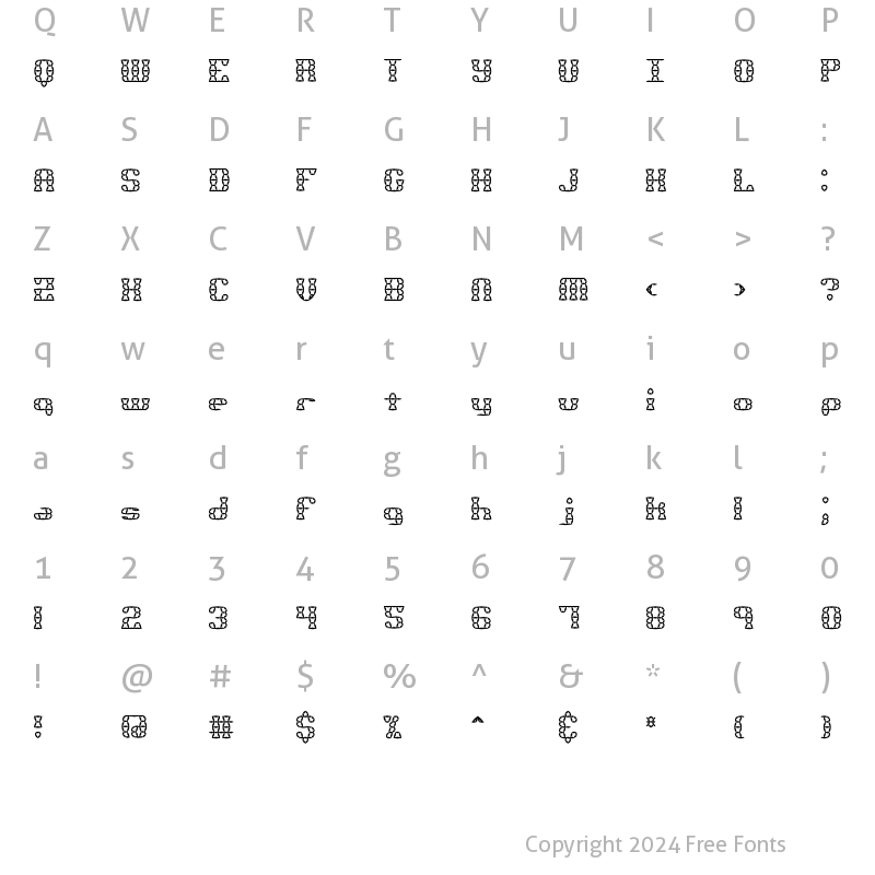 Character Map of Brass Knuckle Star BRK Normal