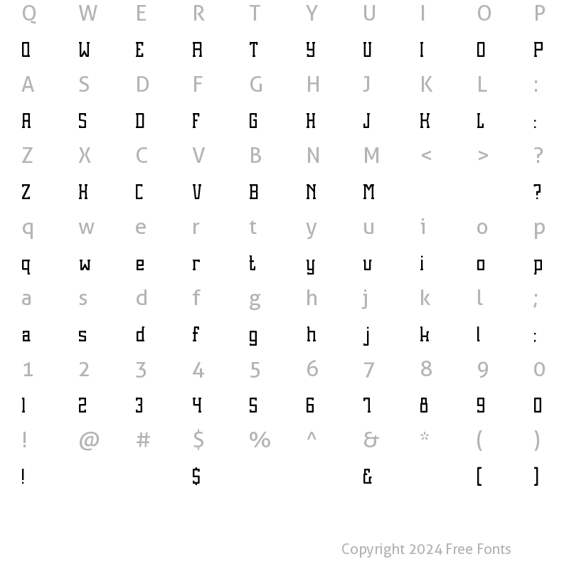 Character Map of Brassie Regular