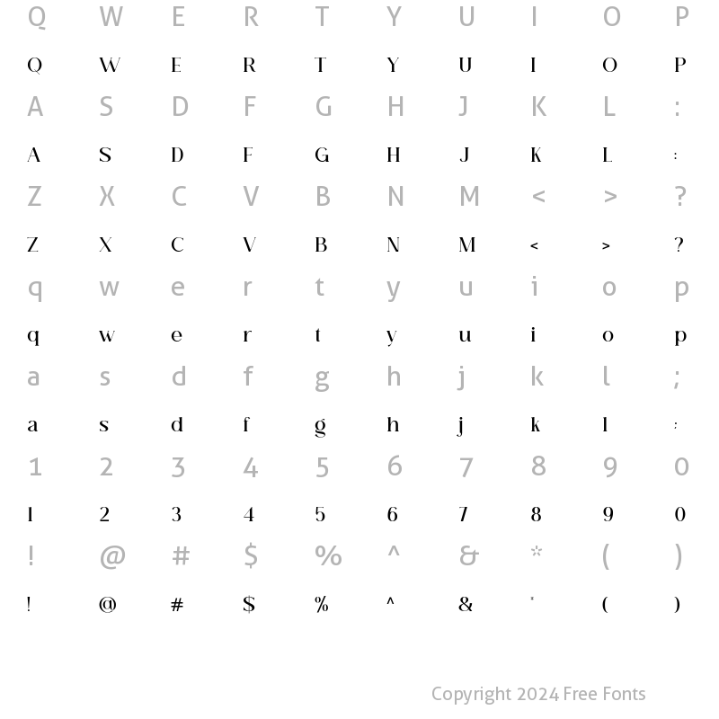 Character Map of Breadley Serif Bold