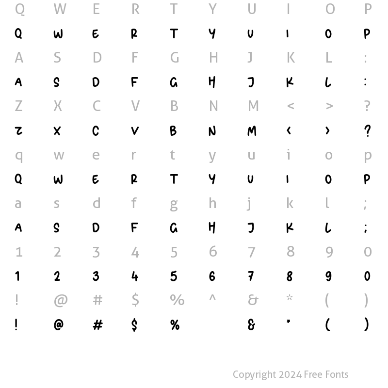 Character Map of BREAKBONE Regular