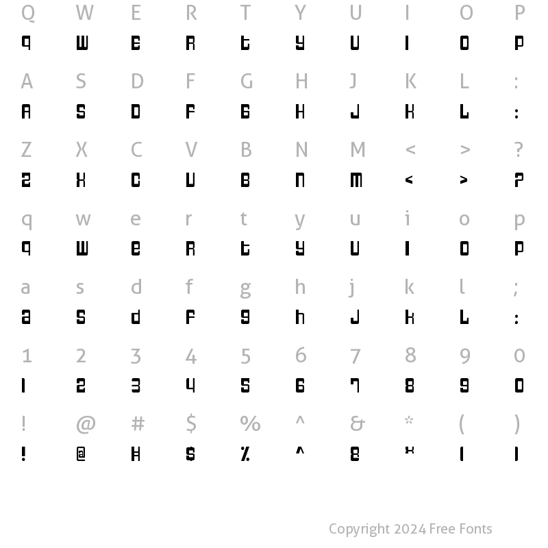 Character Map of Breaked Regular