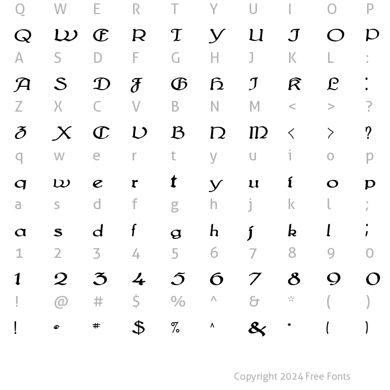 Character Map of BreakersSSK Bold