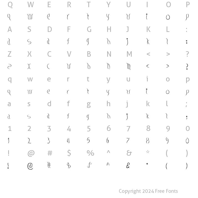 Character Map of Breaking Point Regular