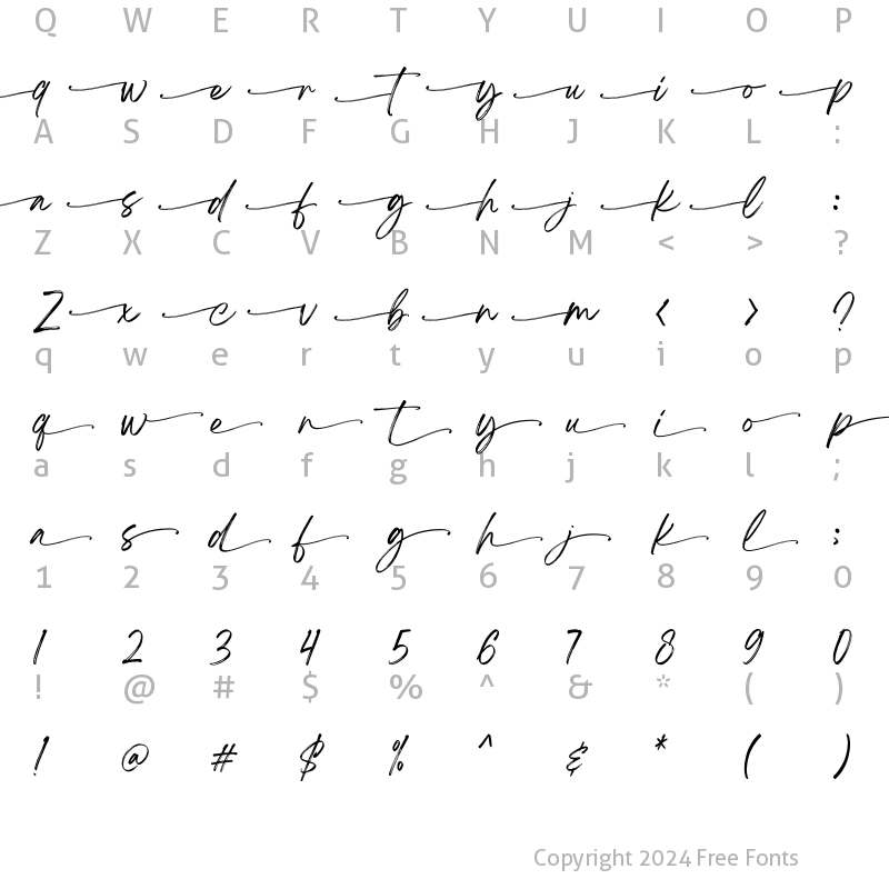 Character Map of Breathing Swash