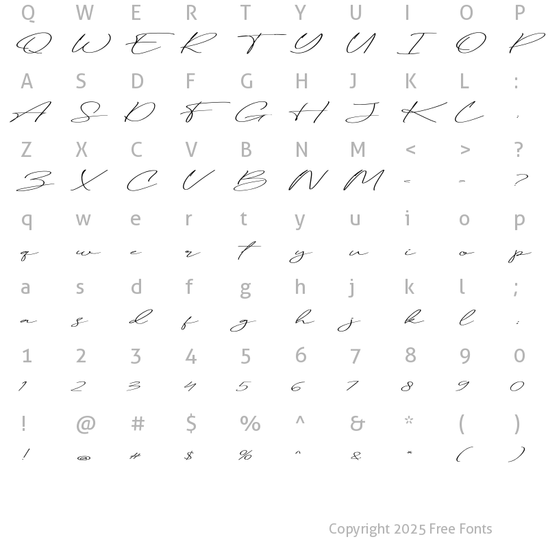 Character Map of BrentwoodMountains Regular