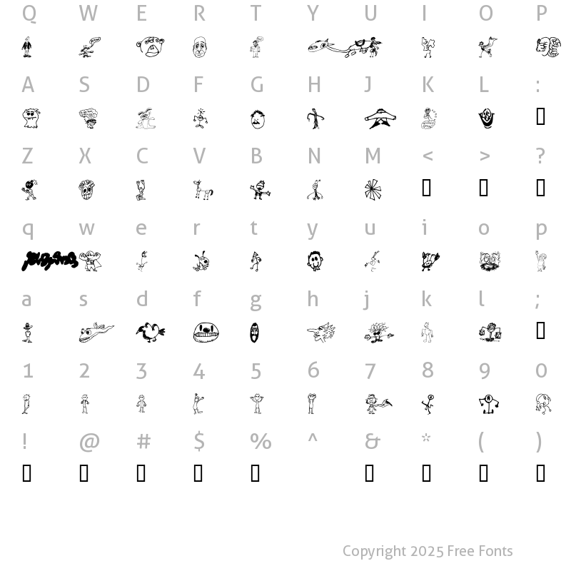 Character Map of Brian Powers Doodle 2 1