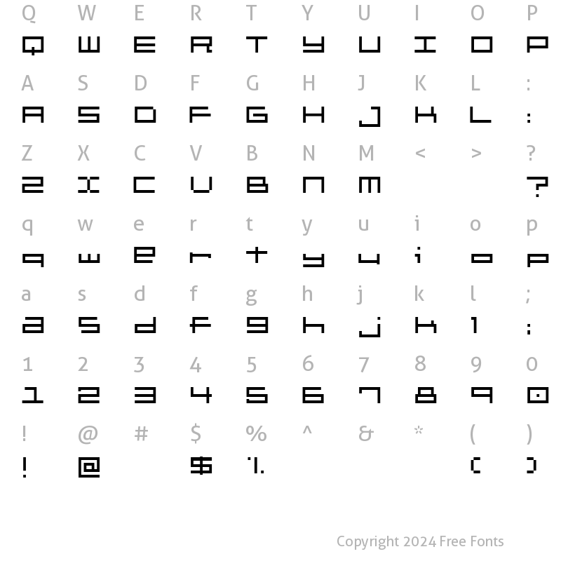 Character Map of brickle Regular