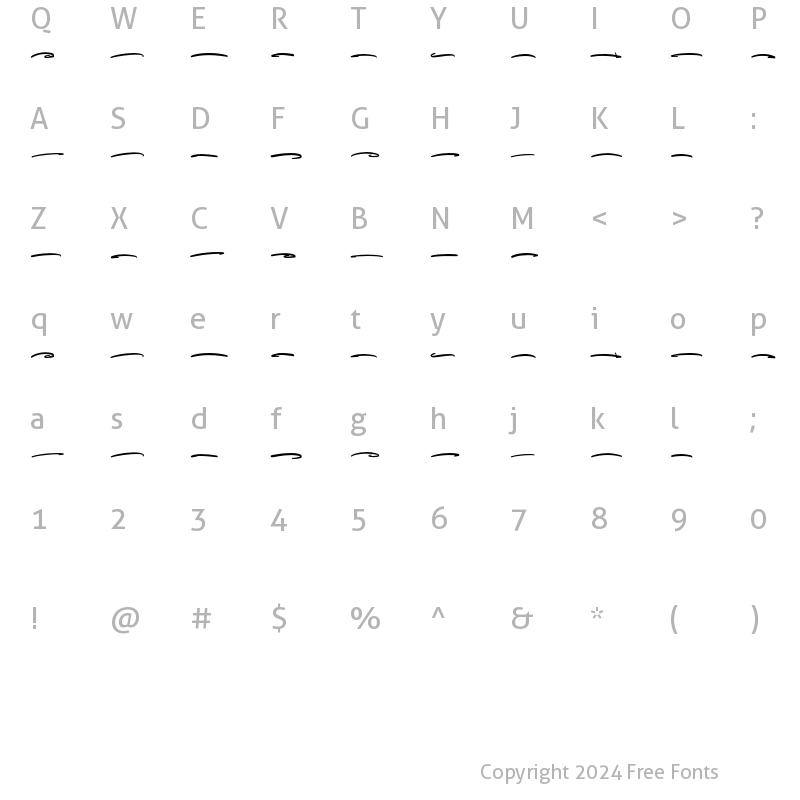 Character Map of Brickston Swash Regular