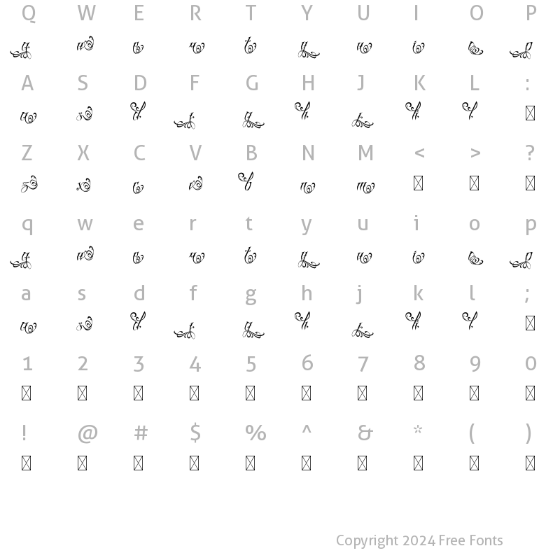 Character Map of Brightone Alter