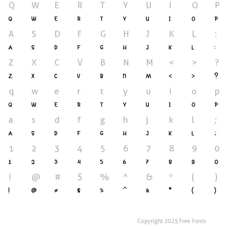 Character Map of Brights Diamond Sans Regular