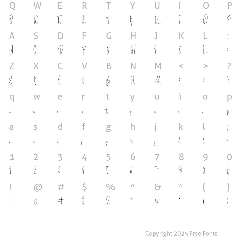 Character Map of Bring Romantic Regular