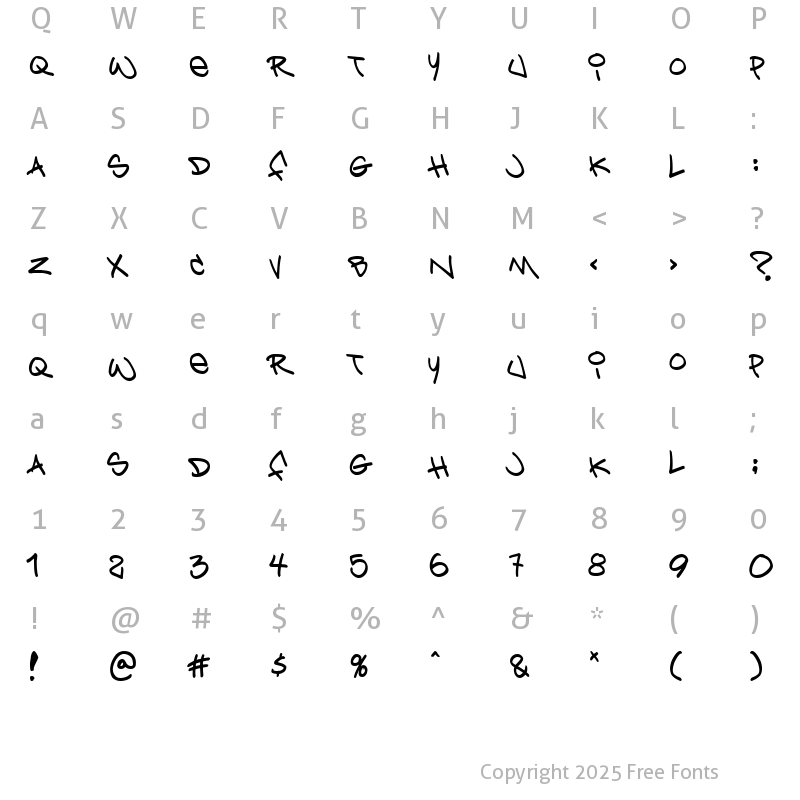 Character Map of Bring tha noize Regular