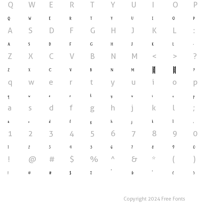 Character Map of Brioche Bold