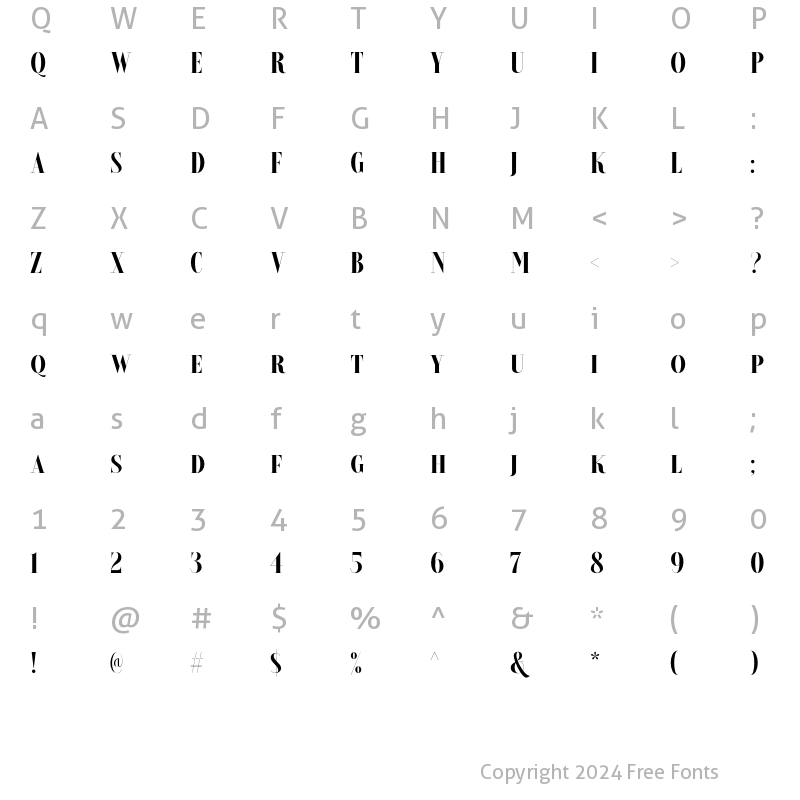 Character Map of Brioche ExtraBold