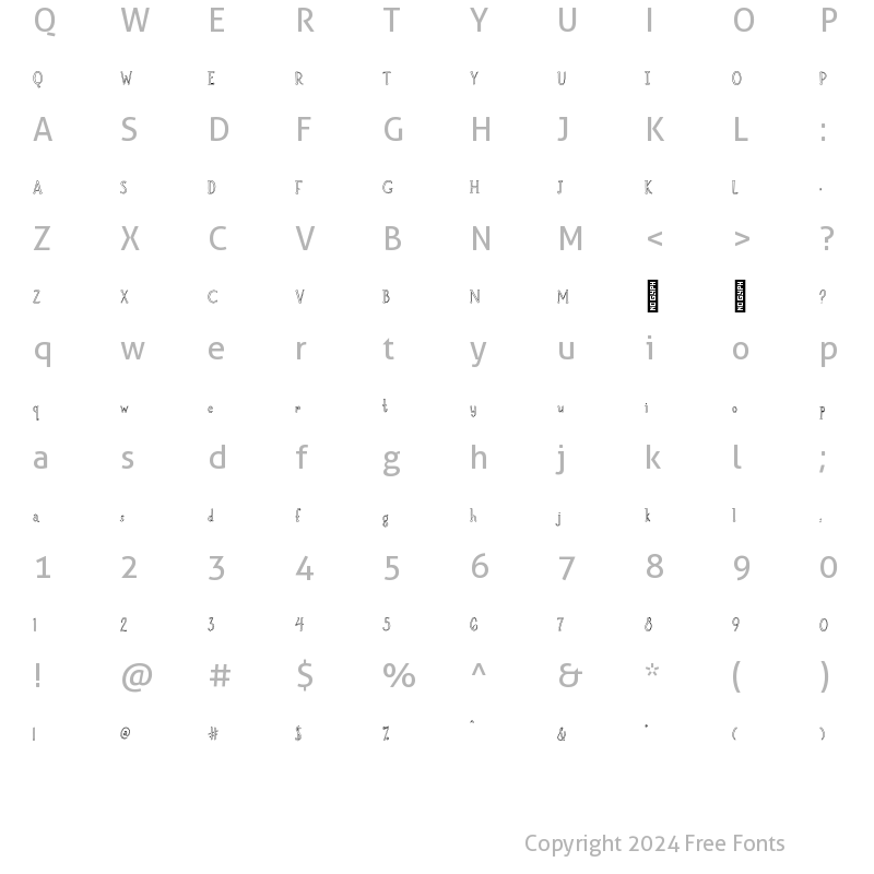 Character Map of Brioche Outline