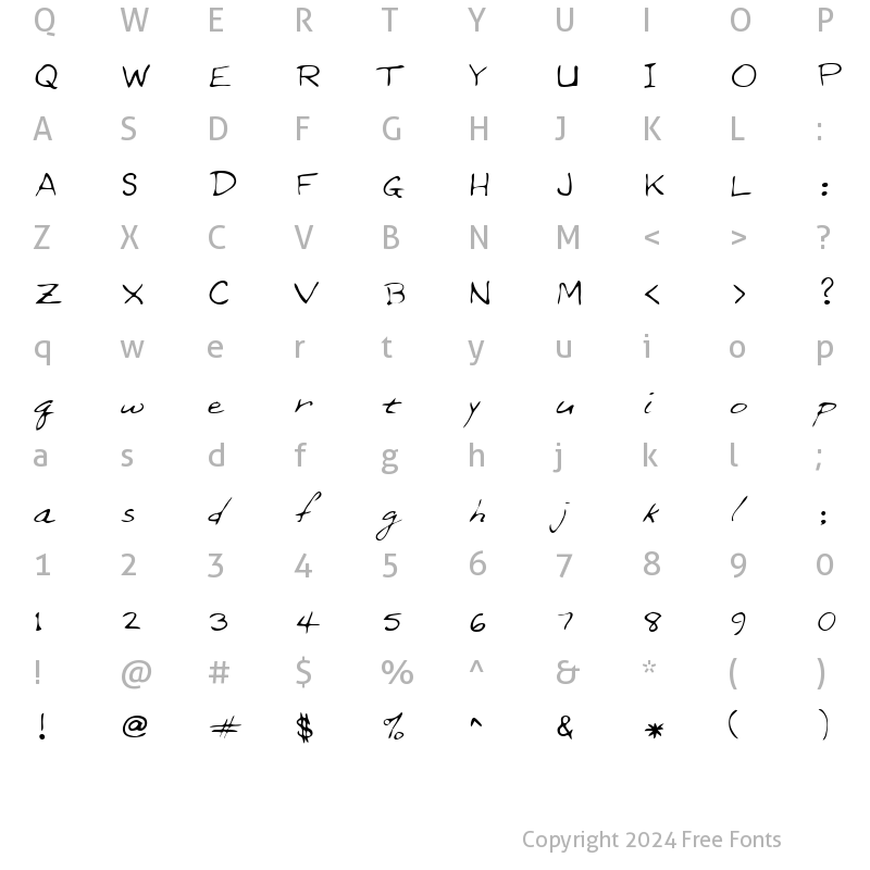 Character Map of Brion Regular