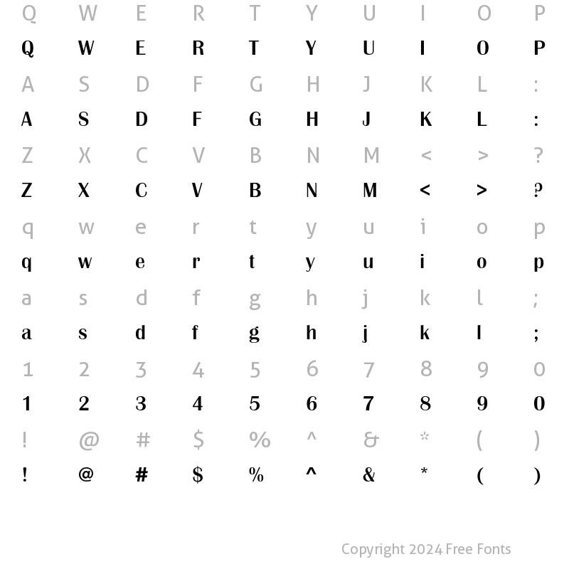 Character Map of BritannicEFMedium Regular