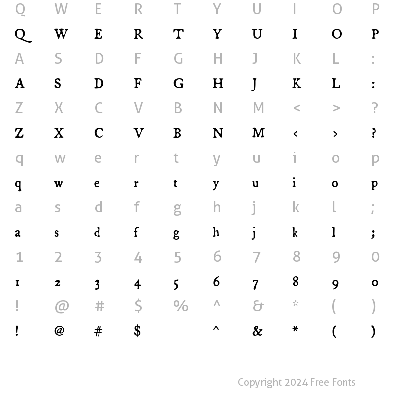 Character Map of Broadsheet Regular