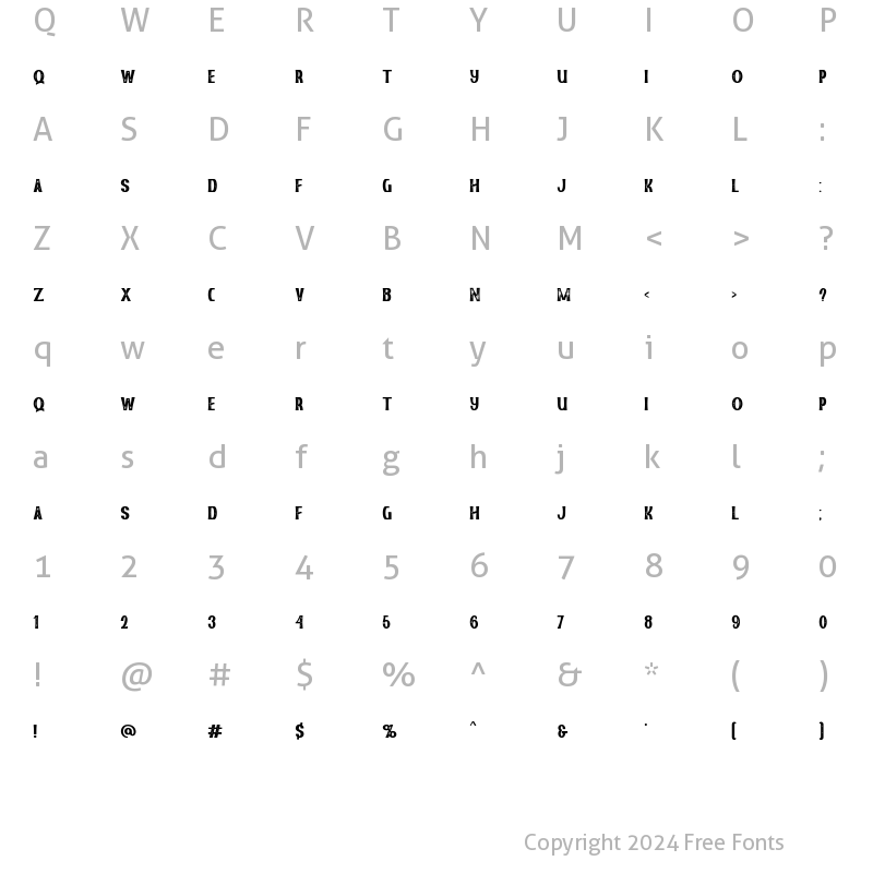 Character Map of Bronxi Stamp