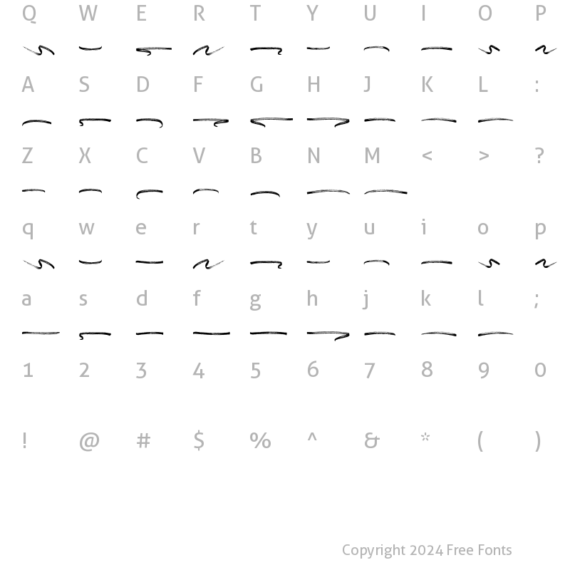 Character Map of Brosley Extra Regular