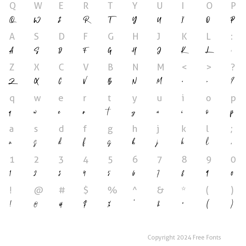 Character Map of Brotthers Vector Regular