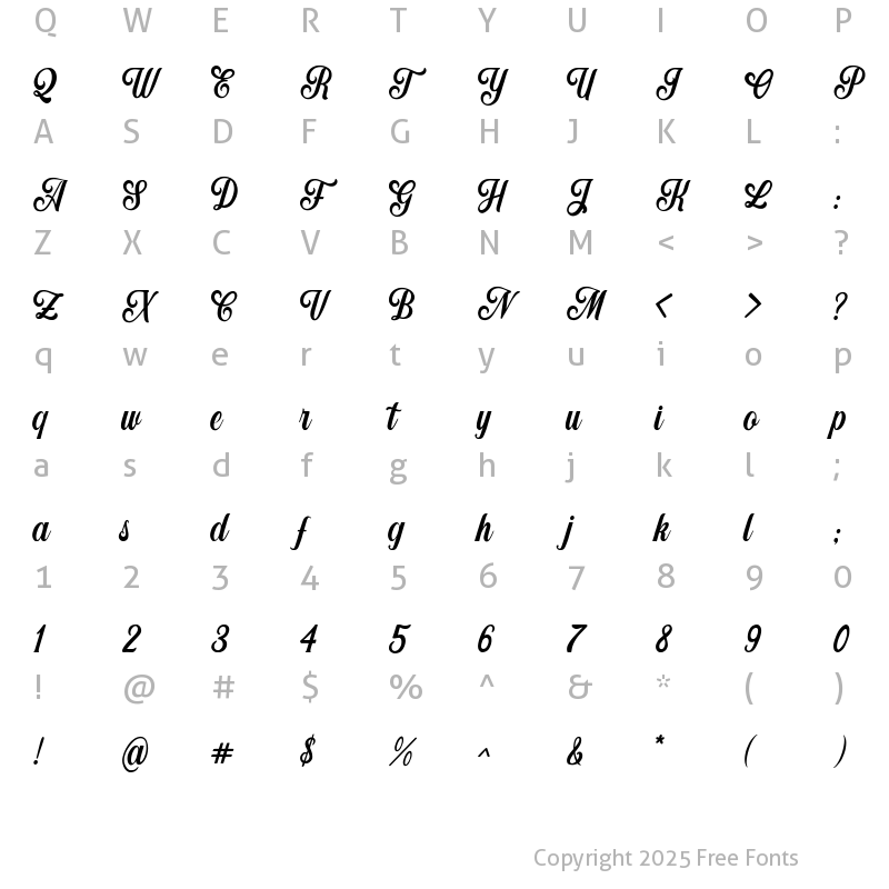 Character Map of Broughton Regular