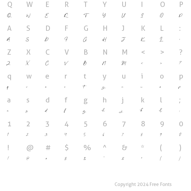 Character Map of Brown Flakes Alt Regular