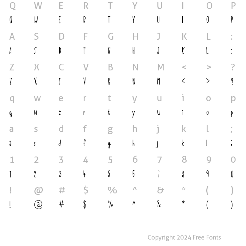 Character Map of BROWN FOX Bold