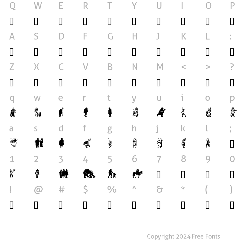 Character Map of Bruegheliana Regular