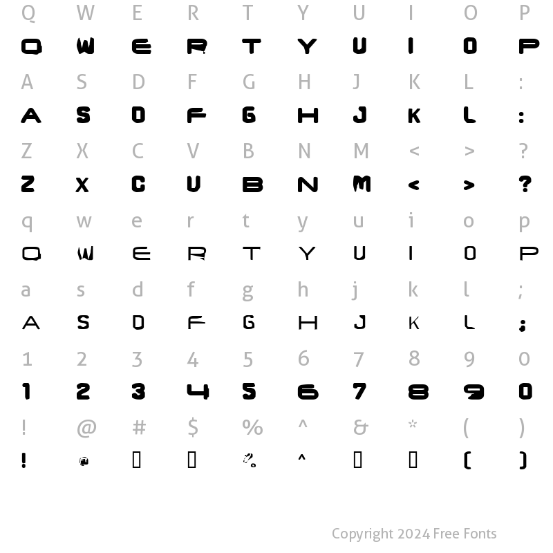 Character Map of BrunstCaps Regular