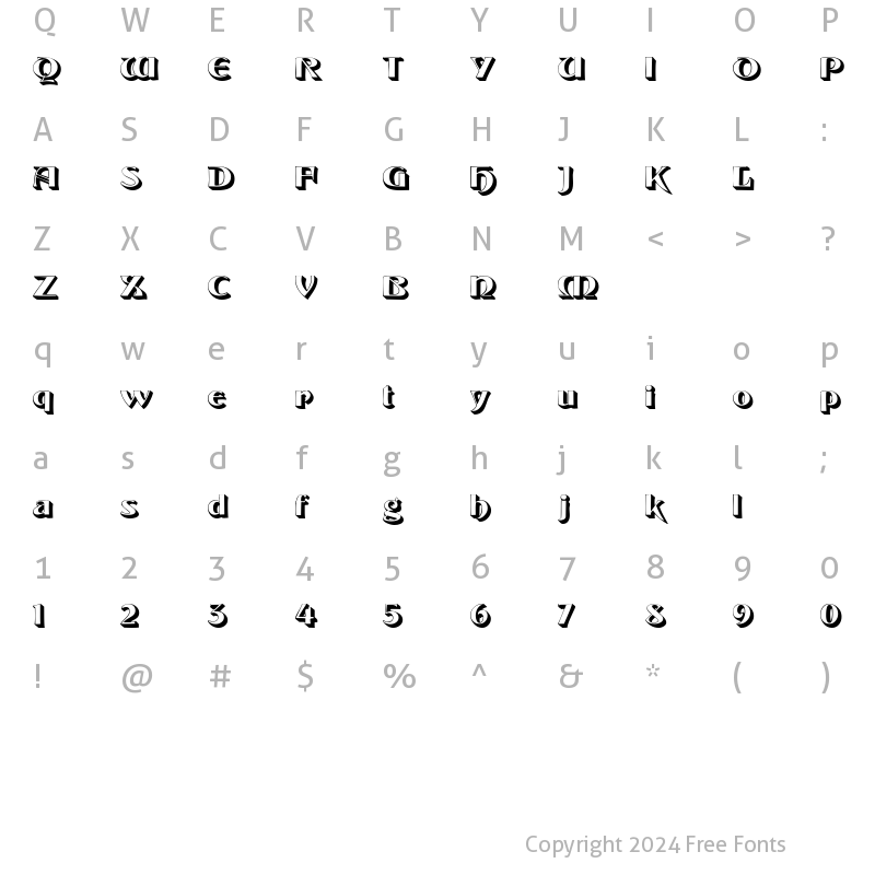 Character Map of Brunswyk Regular