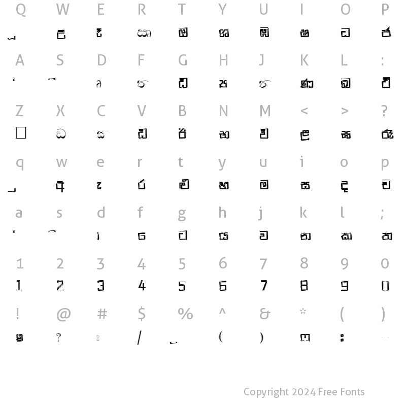 Character Map of Bu_Nisha Normal