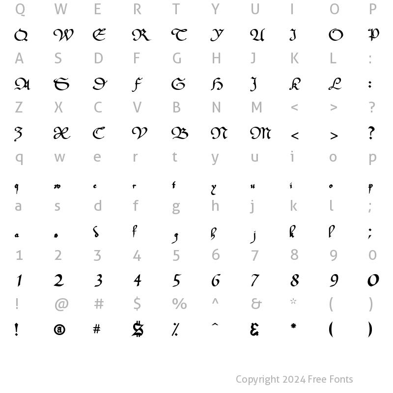 Character Map of BucheSSK Bold